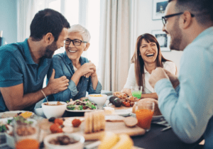 family have meal together house rules for adults living with parents