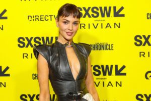 Eiza Gonzalez Stuns in Plunging Leather Top at SXSW